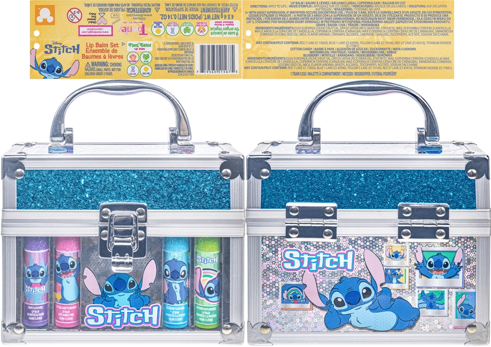 Lip Balm - 4pcs + Train Case - Mini