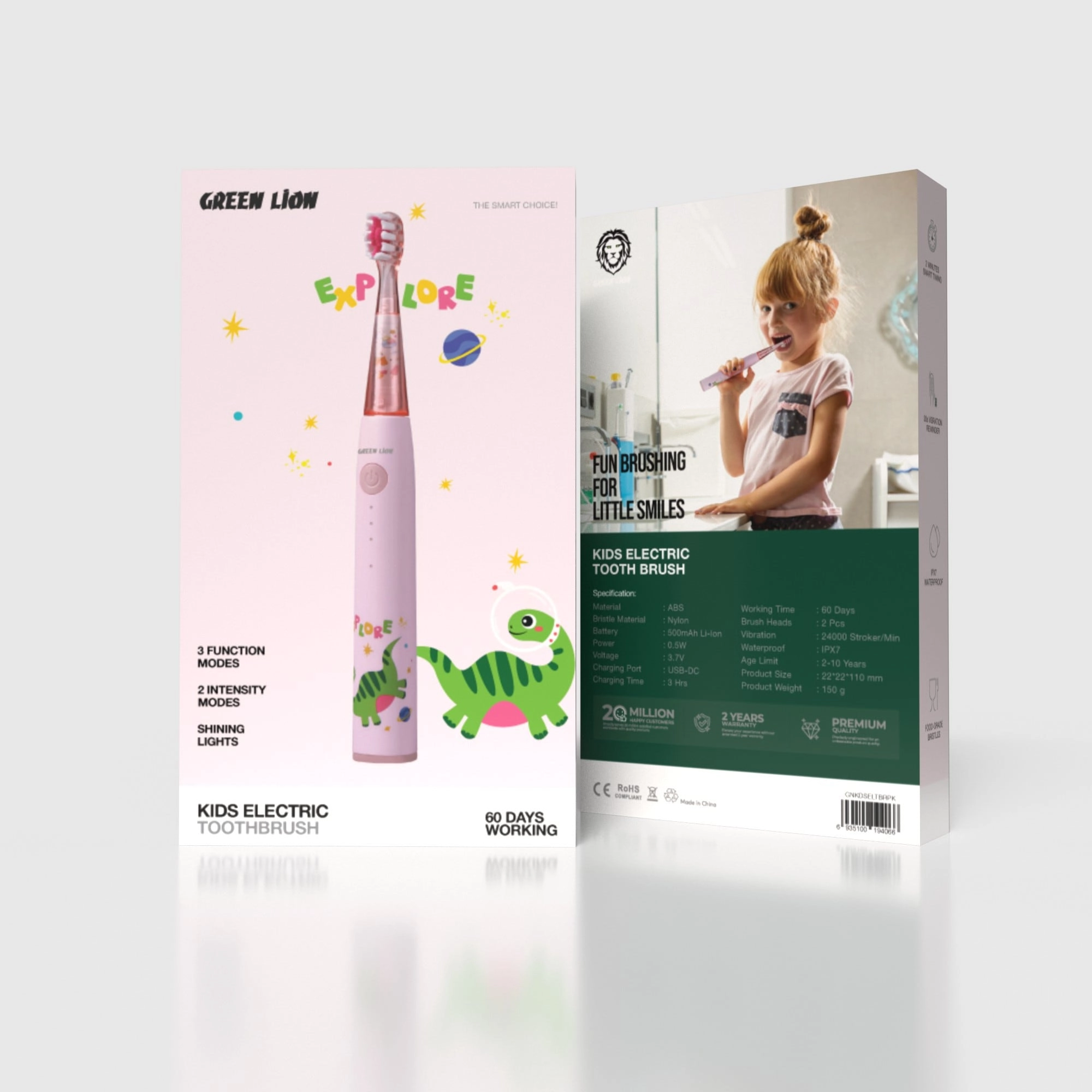Kids Electric Toothbrush - 24000 Strokes/Min 500mAh