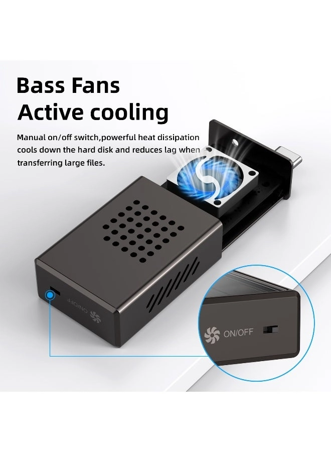 M.2 SSD Enclosure - NVMe SATA Dual Protocol 10Gbps USB-C/A