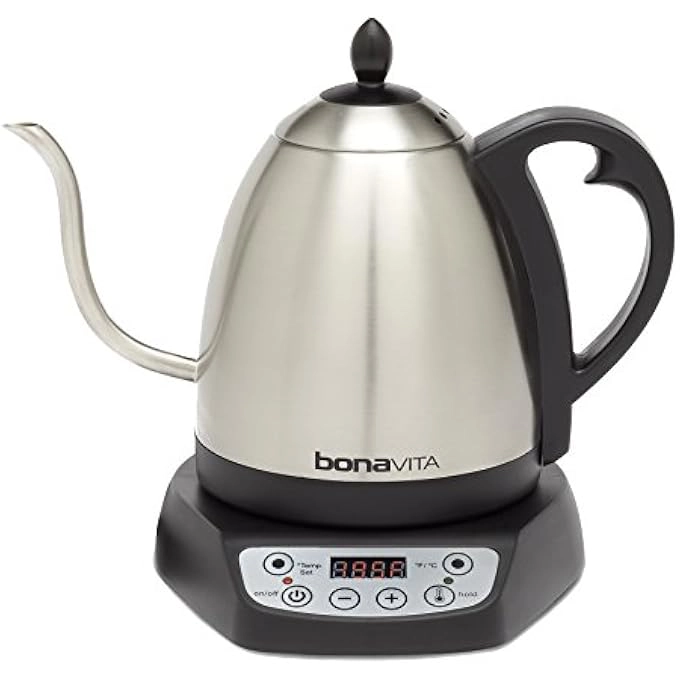 Bonavita Electric Gooseneck Kettle - Adjustable Temperature Digital Display Quick Heating