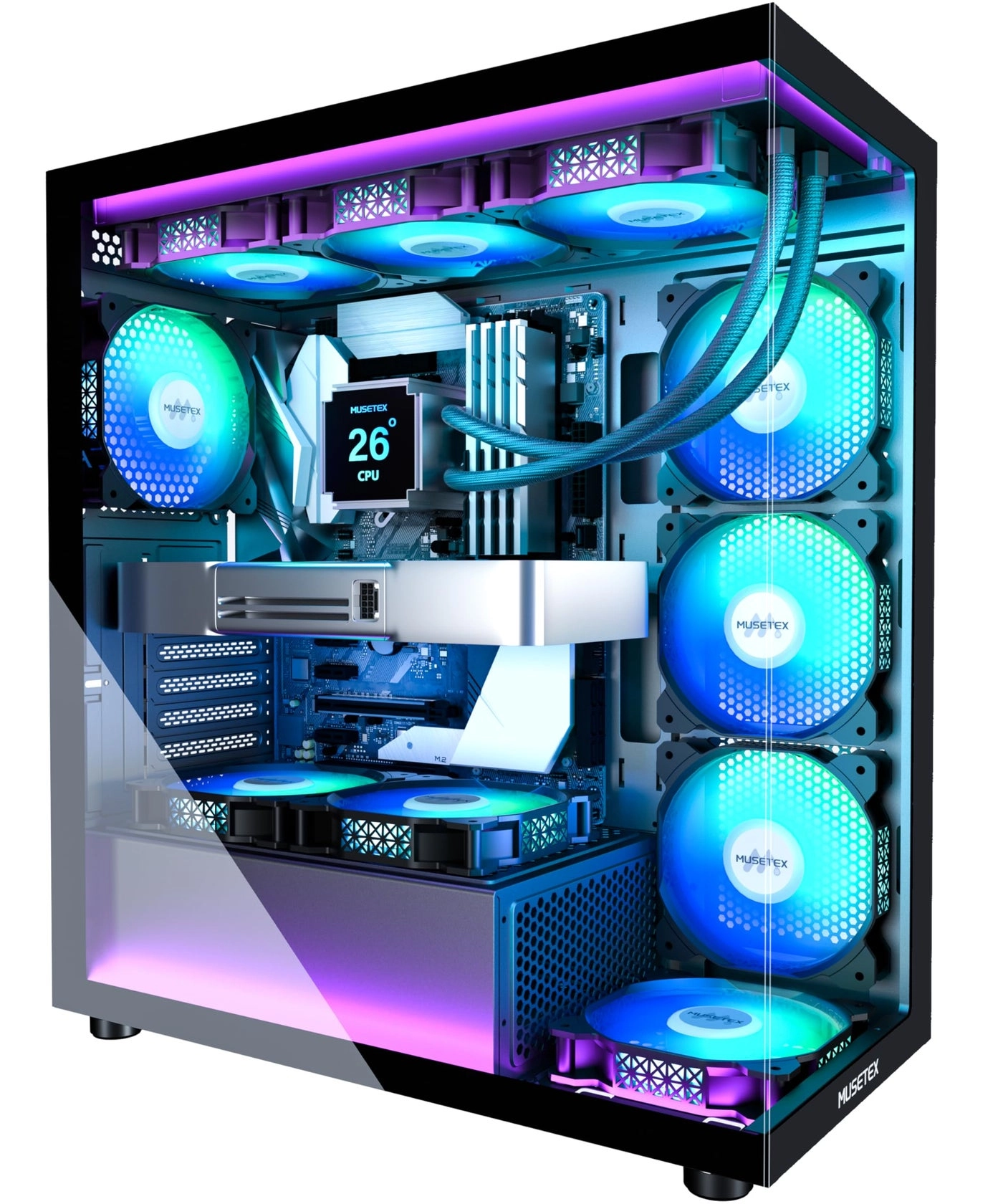 Y6 - 270° Full View Tempered Glass ATX Mid Tower