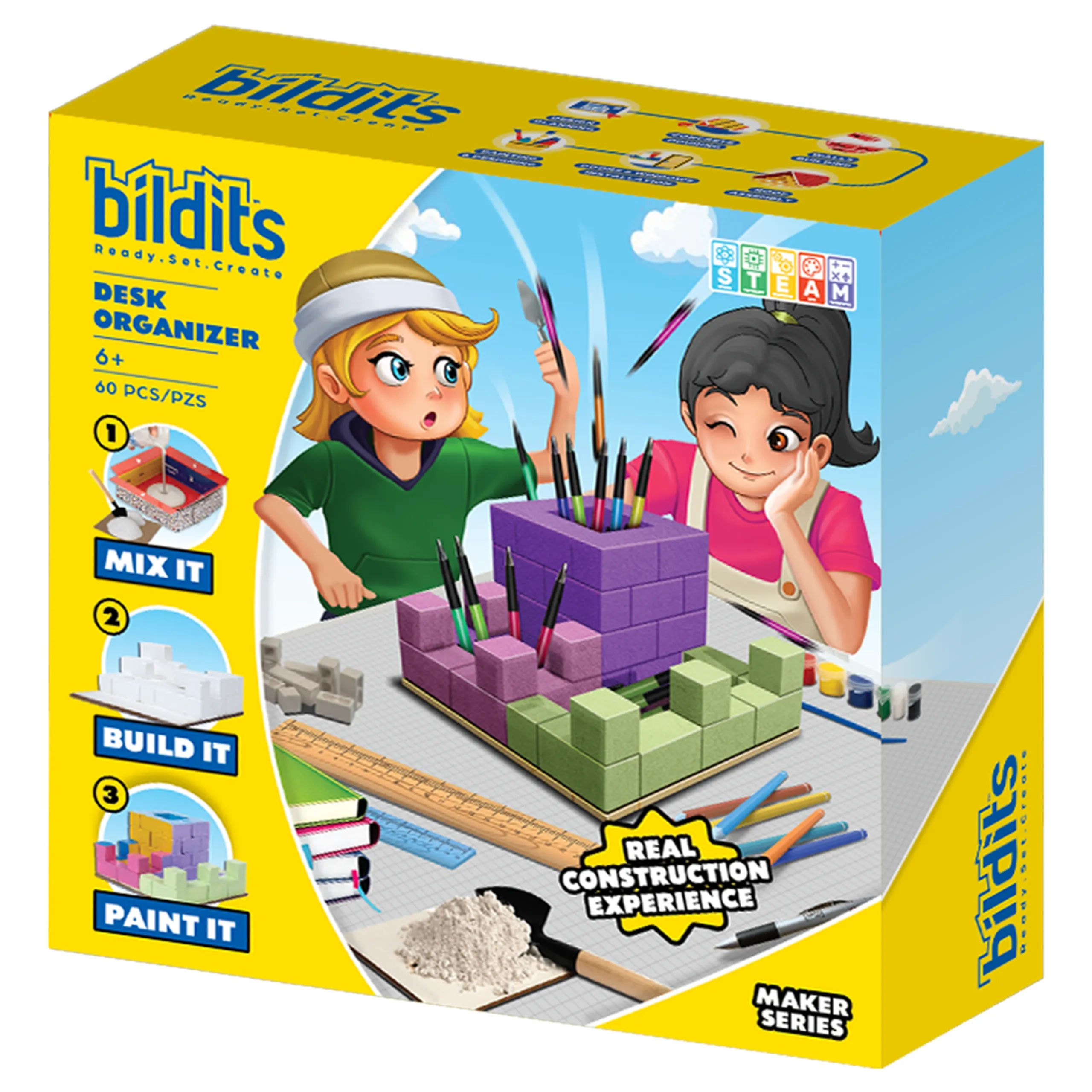 Bildits Desk Organizer DIY Kit - 60 Pcs