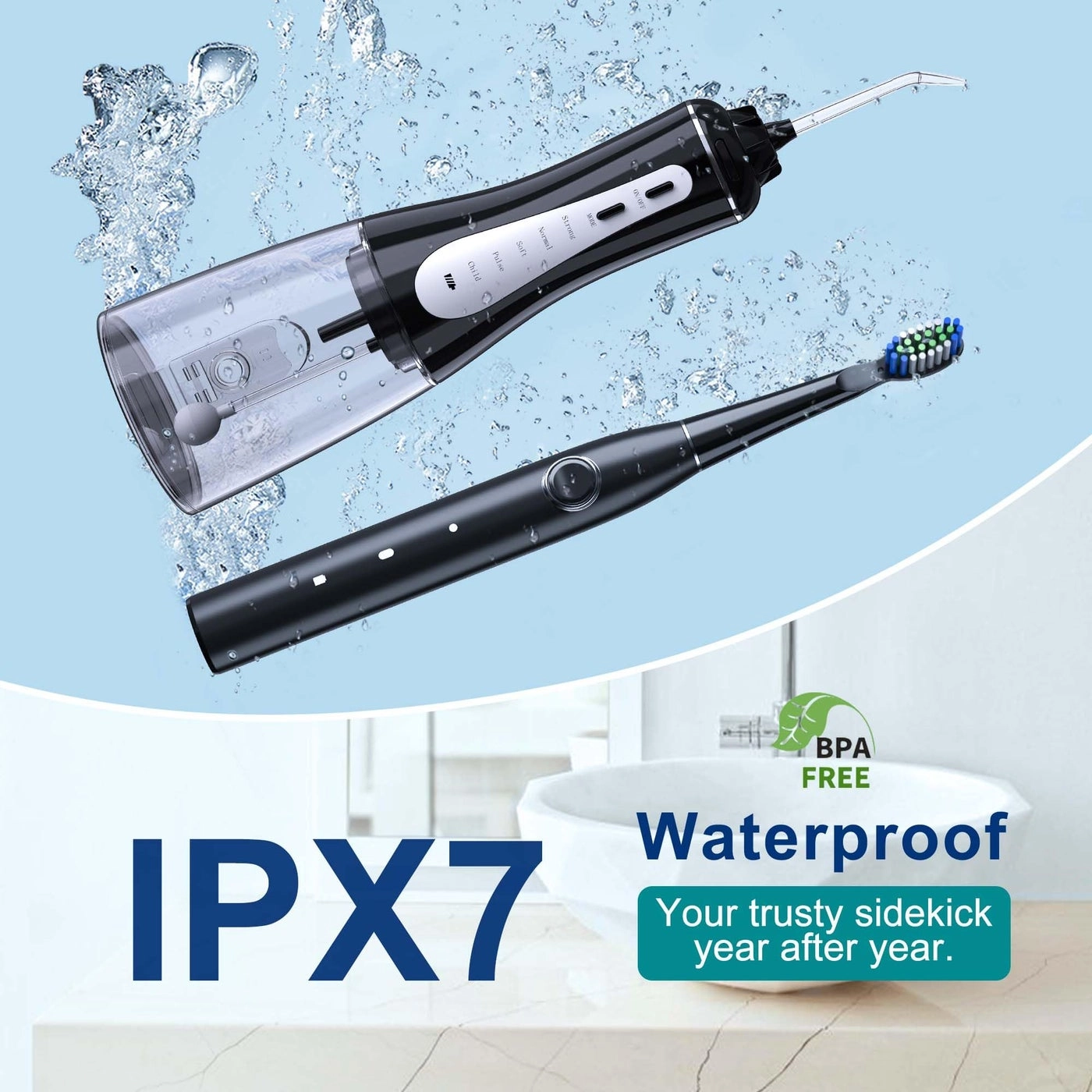 Water Dental Flosser + Electric Toothbrush