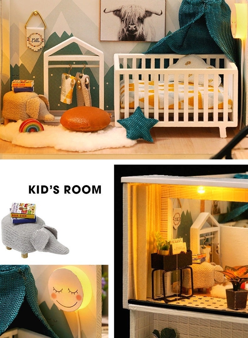 Miniature Dollhouse Kit - Villa 1:24 Scale