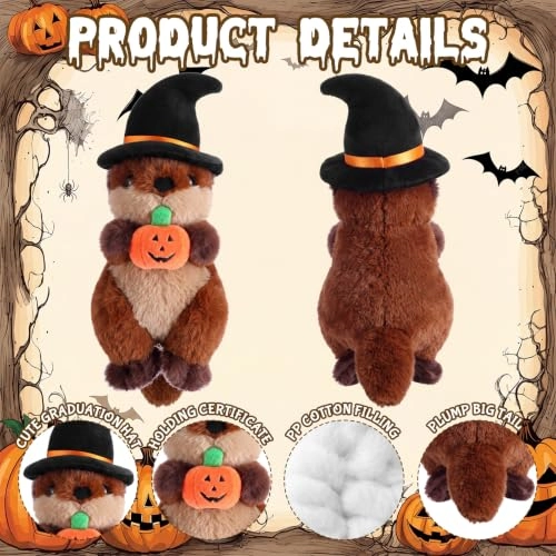 Sea Otter Pumpkin Witch Hat - 25 cm