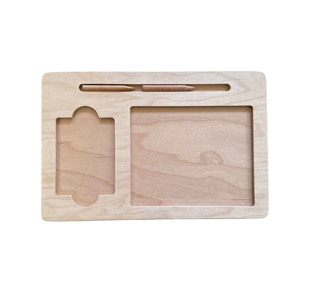 Sand And Tiles Tray - multilayer birch plywood rounded edges non-toxic