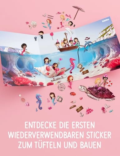 Mermaid Sticker Book Reusable 100 pcs