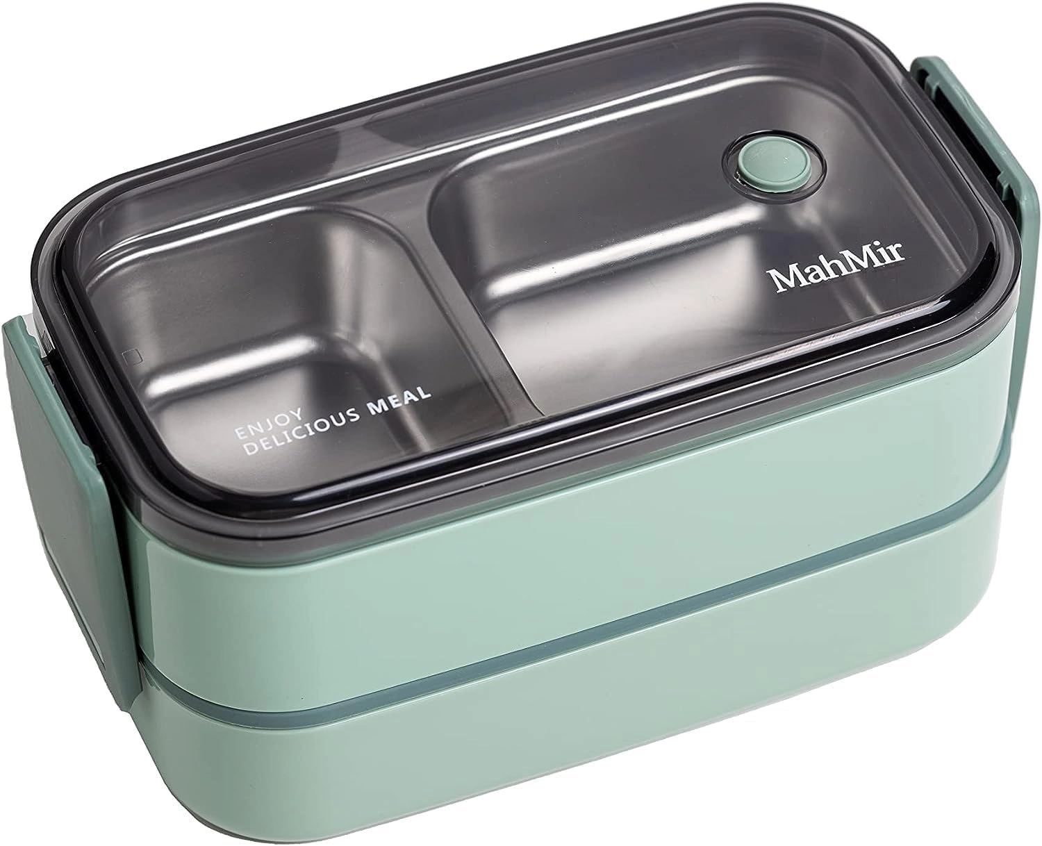 Stainless Steel Lunch Box - Insulated 2 Compartments 304 stainless steel + Lunch Bag - Pink