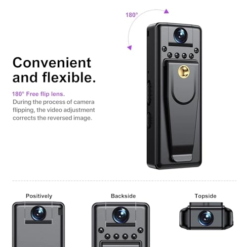 Mini Wearable Body Camera - 1080p + Memory Card - 128GB