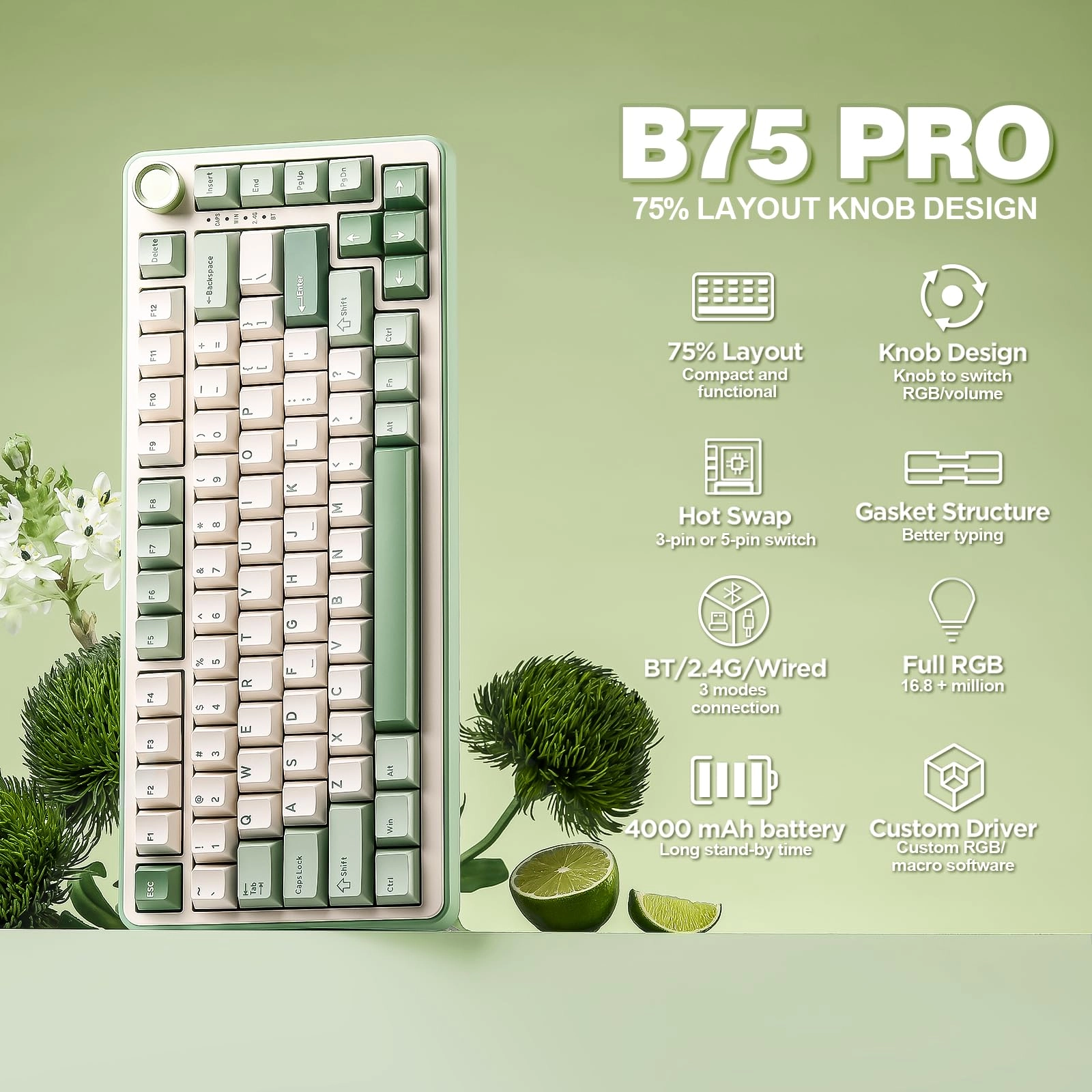B75 PRO - 75% Wired/Wireless