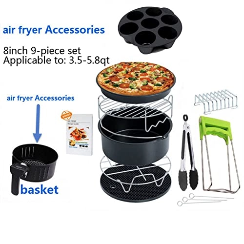 Air Fryer Accessories - food grade 304 stainless steel 9-piece set