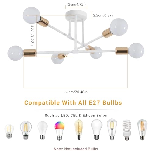 Vintage Ceiling Lamps - 4-Lights E27 52 cm