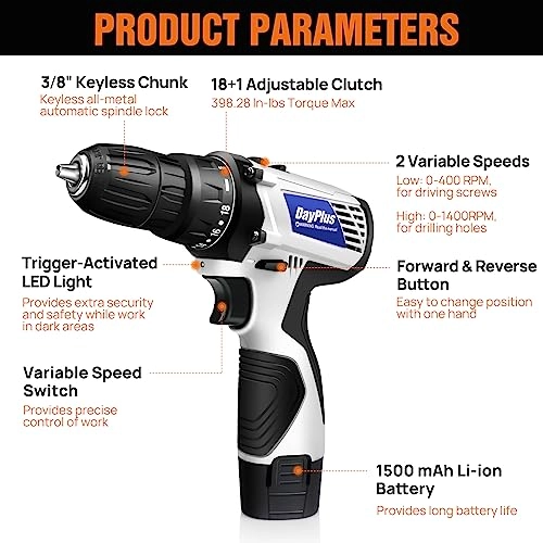 Mini Cordless Drill Driver - 1.5 AH 12V