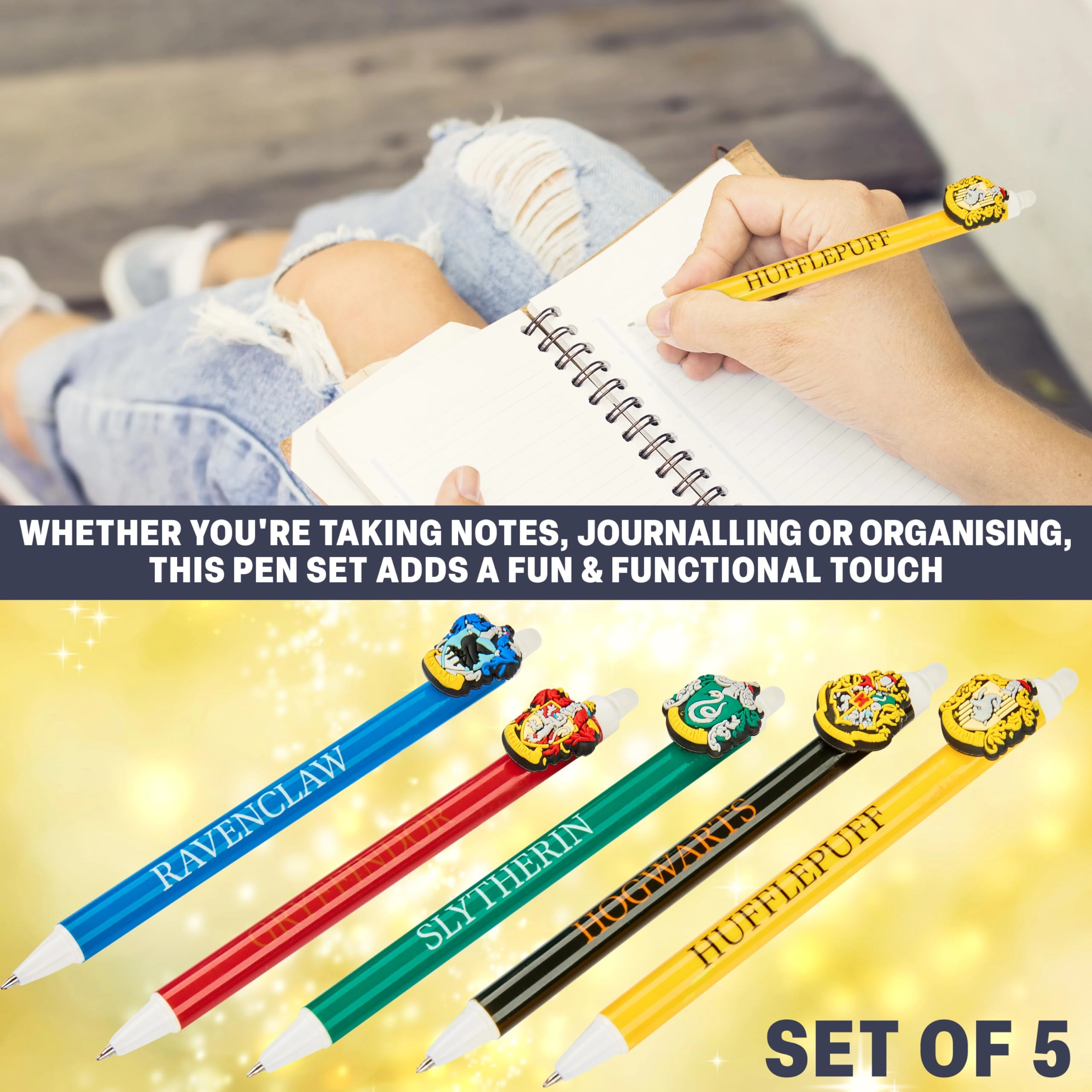 Harry Potter Erasable Gel Ink Pens - 5pcs 0.02in Inches