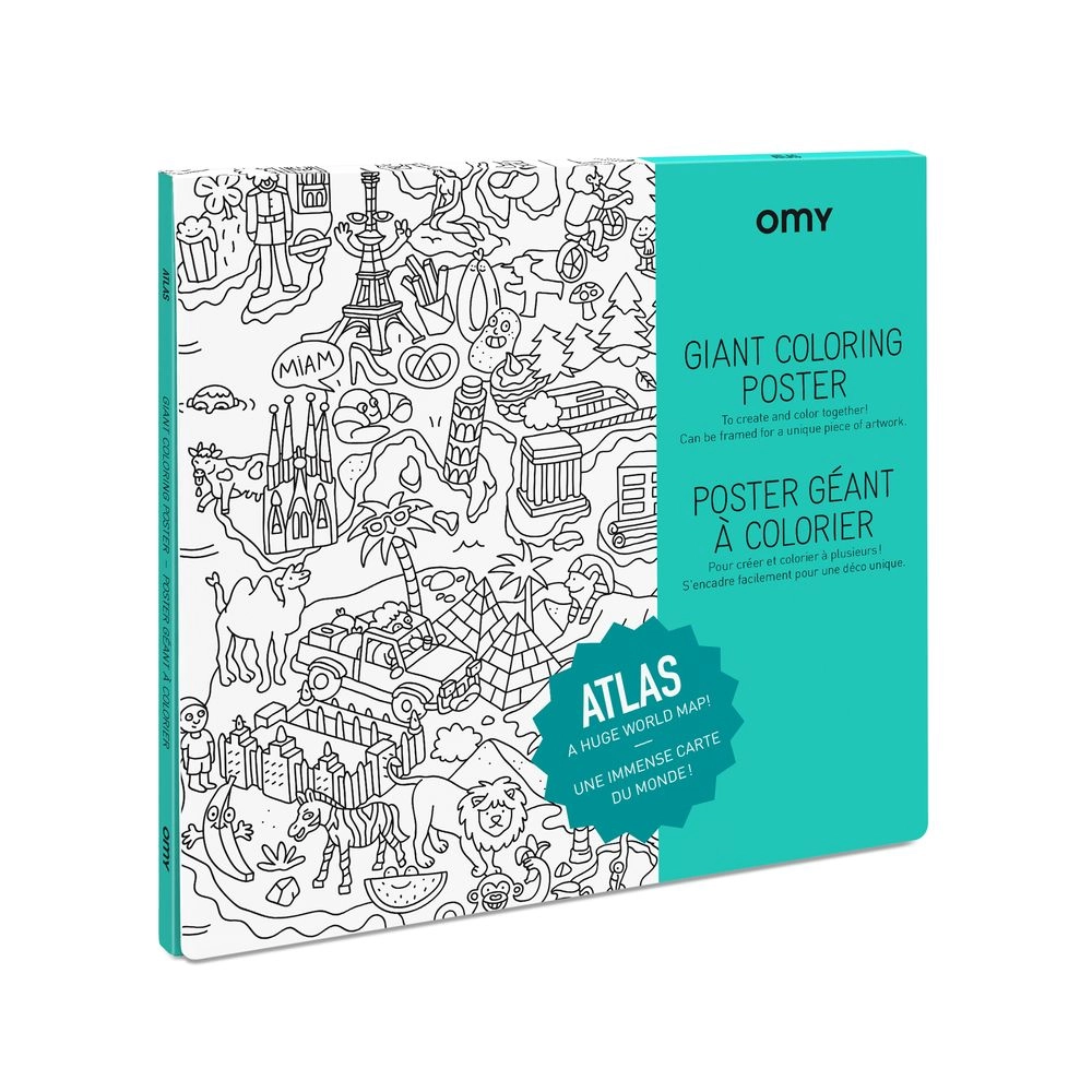 OMY Atlas - premium quality extra-white recycled paper 120 gr 70 x 100 cm