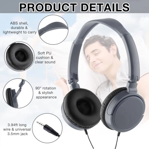Classroom Headphones Wired Headphone 18 Pack