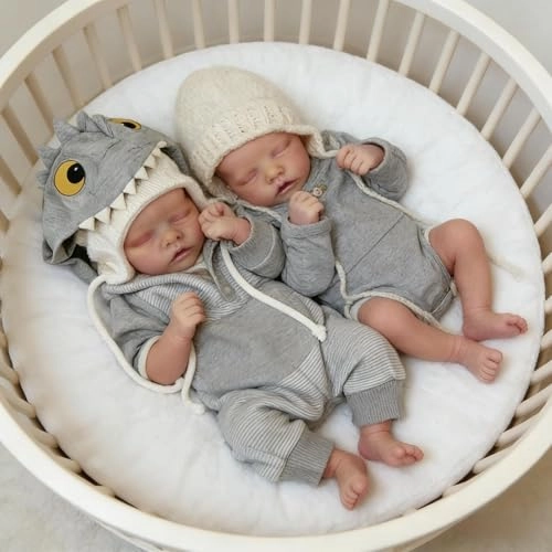 Reborn Baby Doll - 18 inch Silicone Boy and Girl Ages 3+ Bundle