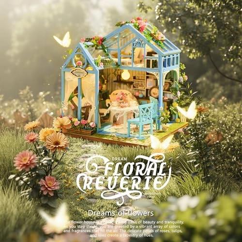 Miniature House Kit - LED Light Book Nook