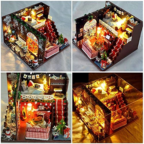 3D Wooden Miniature Doll House Kit - Painting and Calligraphy Room With Dust Cover 1:24