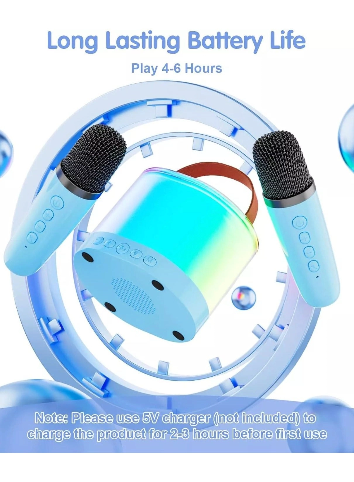 Karaoke Machine K52 - 2 Microphone Blue