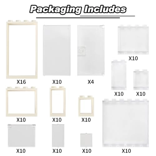 Windows and Doors Building Block Toy Set - 130 pcs