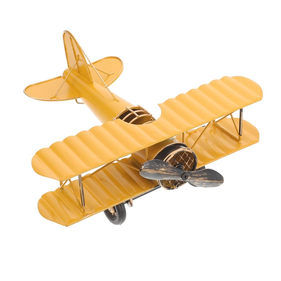 ibasenice Retro Aircraft Model - Faux Leather