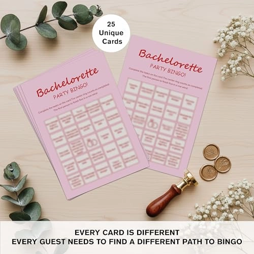 Bachelorette Party Bingo Cards - Adult 25