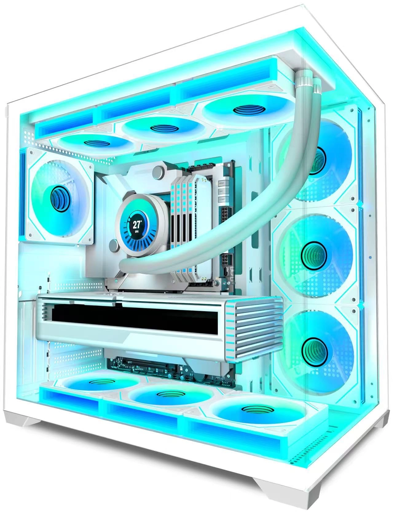 PC CASE ATX - Full-View Tempered Glass Mid Tower