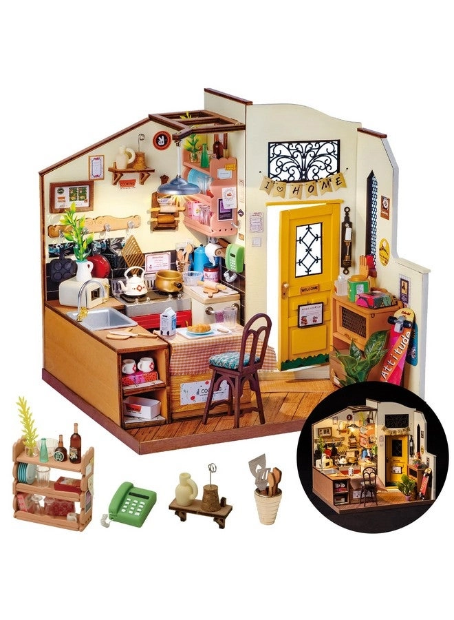 Dollhouse Kitchen Bakery Kit - cream Wood