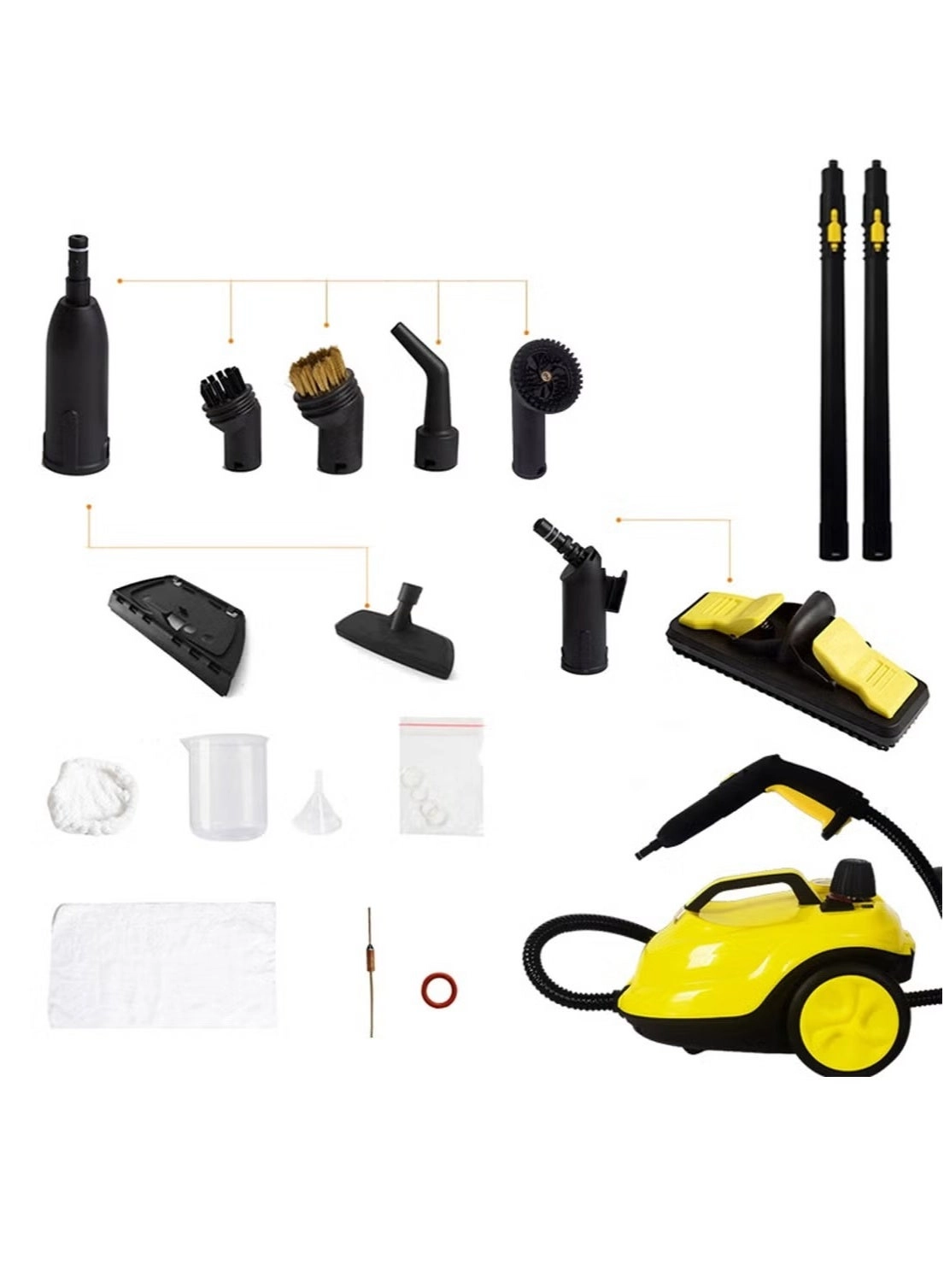Portable Handheld Steam Cleaner - 1000W Multifunctional 9PCS Accessory