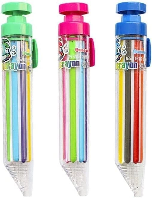 HZGUP Retractable Crayons - 8 Pcs