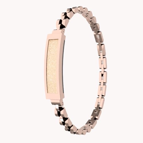 Fitness Tracker Smart Bracelet - Heart Rate Monitor Sleep Tracker Rosegold Chain