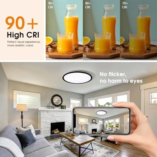 LED Ceiling Light - 3000-6500K Dimmable