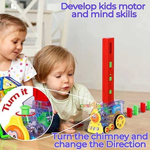 Domino Blocks Train Rally - 60 pcs