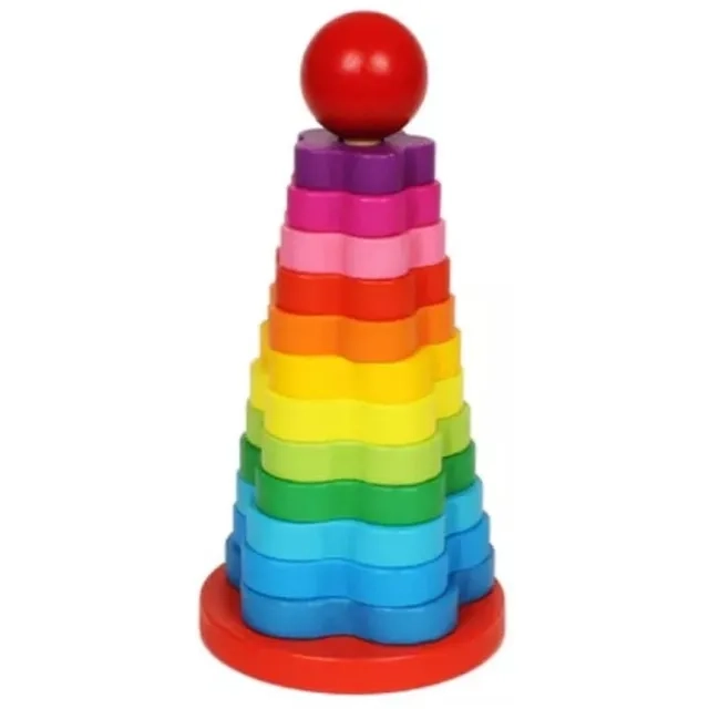 Factory Price Rainbow Stacking Tower - 3 + 3Pc