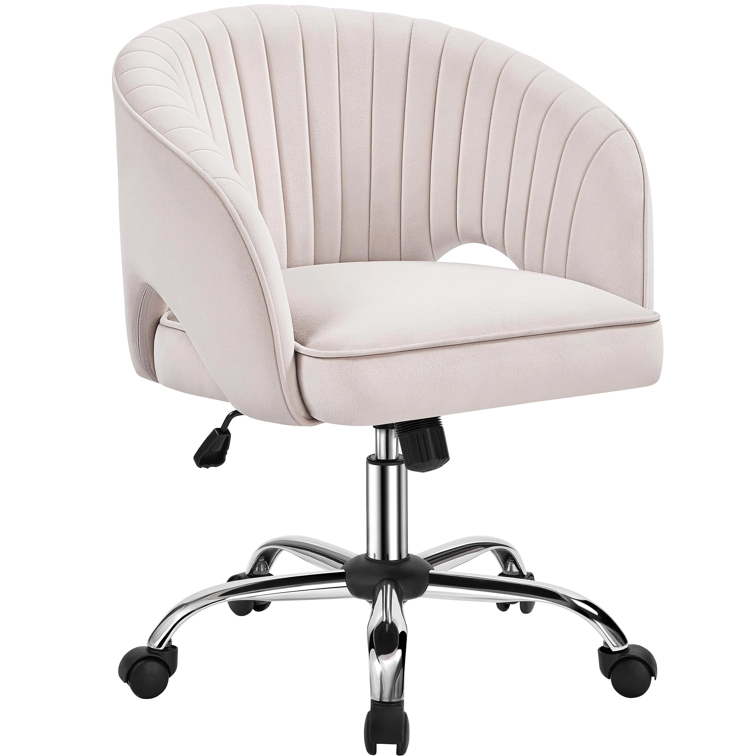 Yaheetech Office Chair - Velvet Tufted Back Adjustable Height Swivel