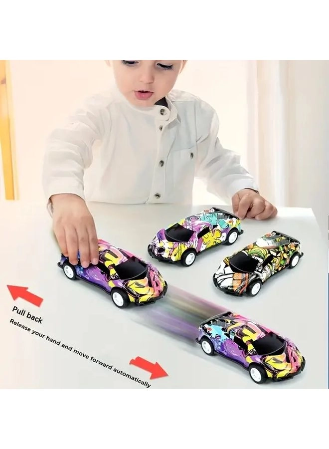 Pull Back Metal Car - 4pcs