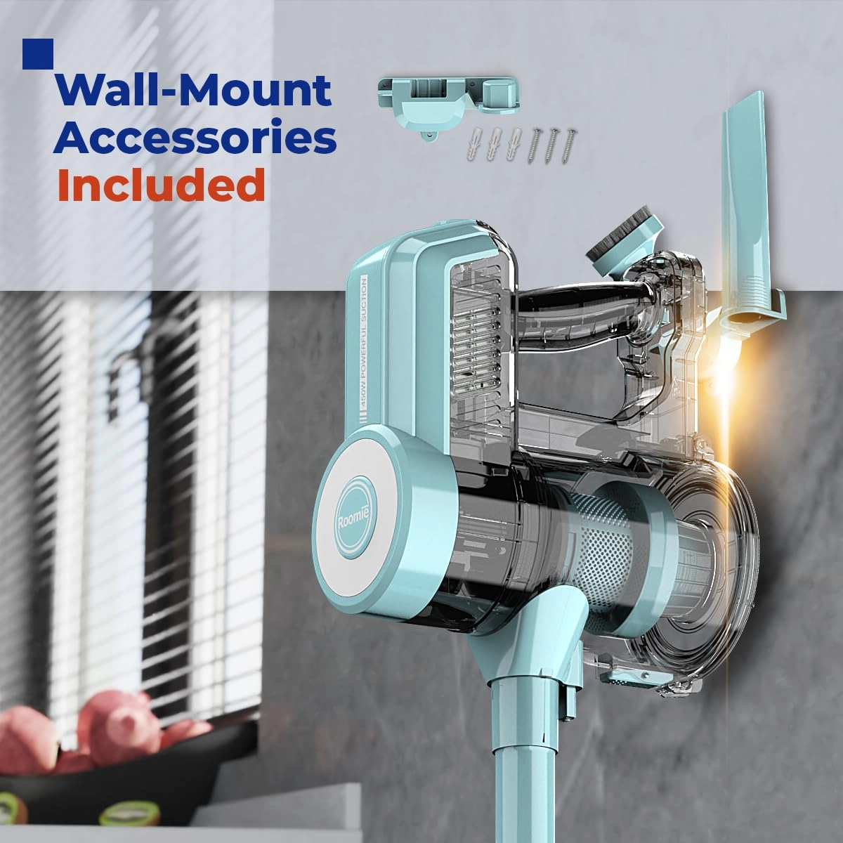 Corded Stick Vacuum Cleaner - 450W 2 in 1