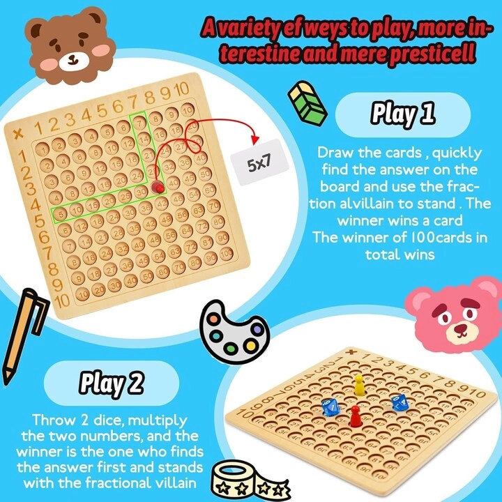 Multiplication Board - 3+