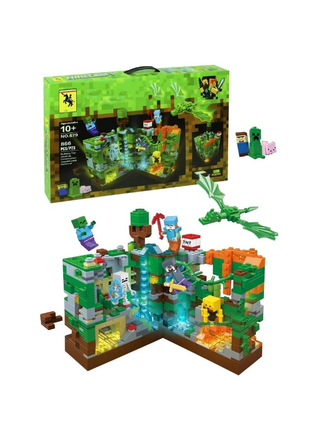 REZZOSS Ancient Wilds – Jungle Temple - Minecraft 866 pcs