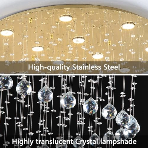 Crystal Glam Chandelier - 2700K-6000K Dimmable