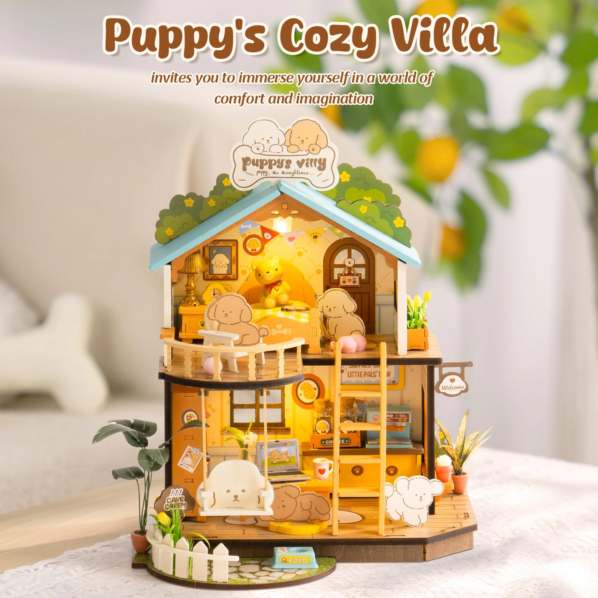 Miniature House Puppy Villa