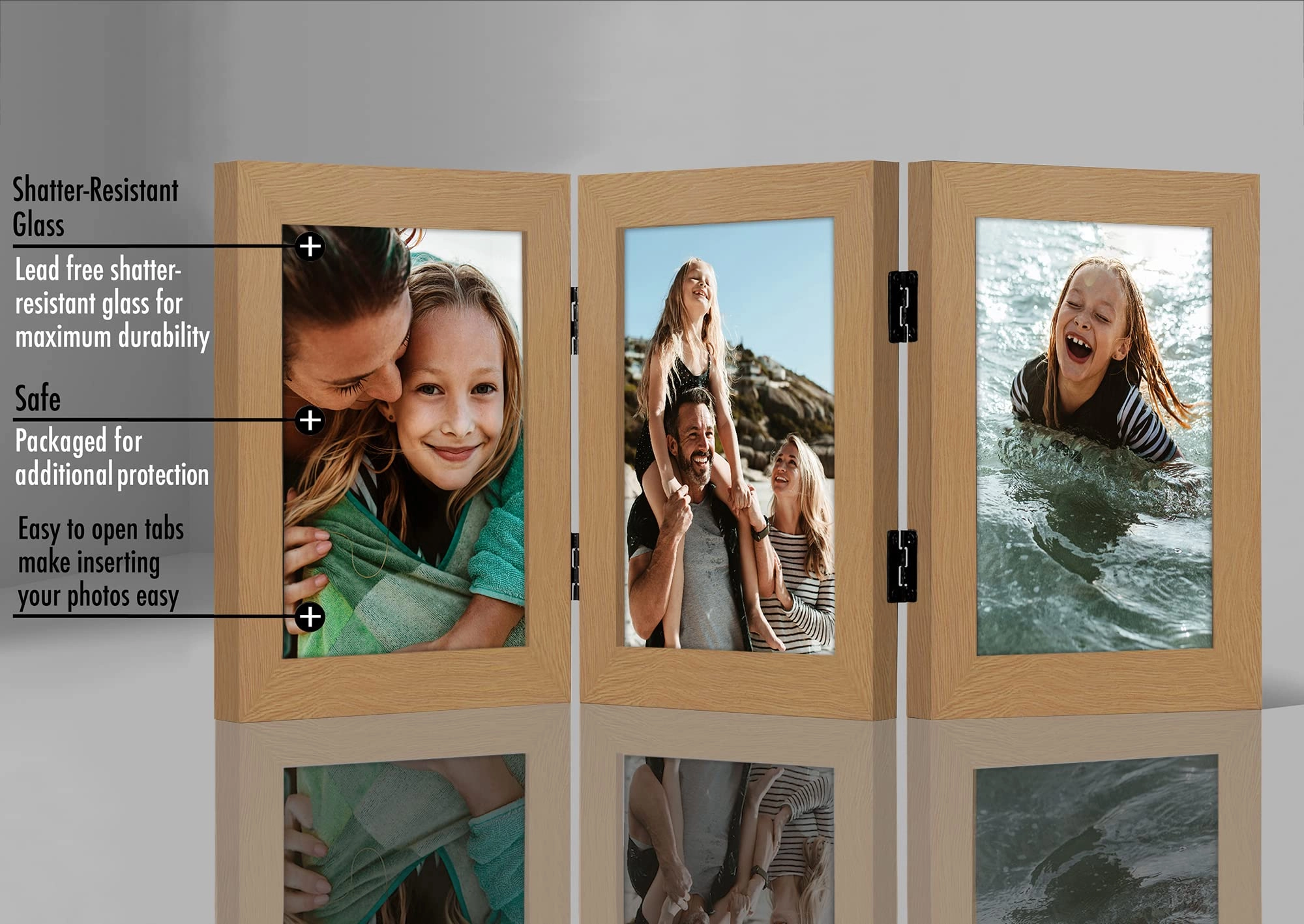 Hinged 3 Picture Frame - 5X7