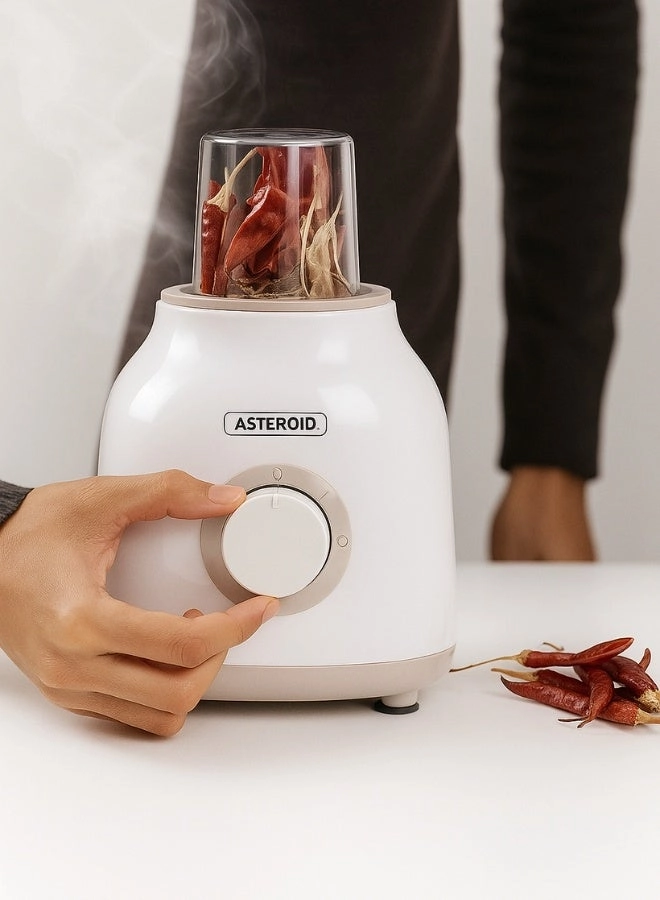 2-in-1 Electric Blender - Grinder Attachment 2 Speed + Pulse Assorted Colors