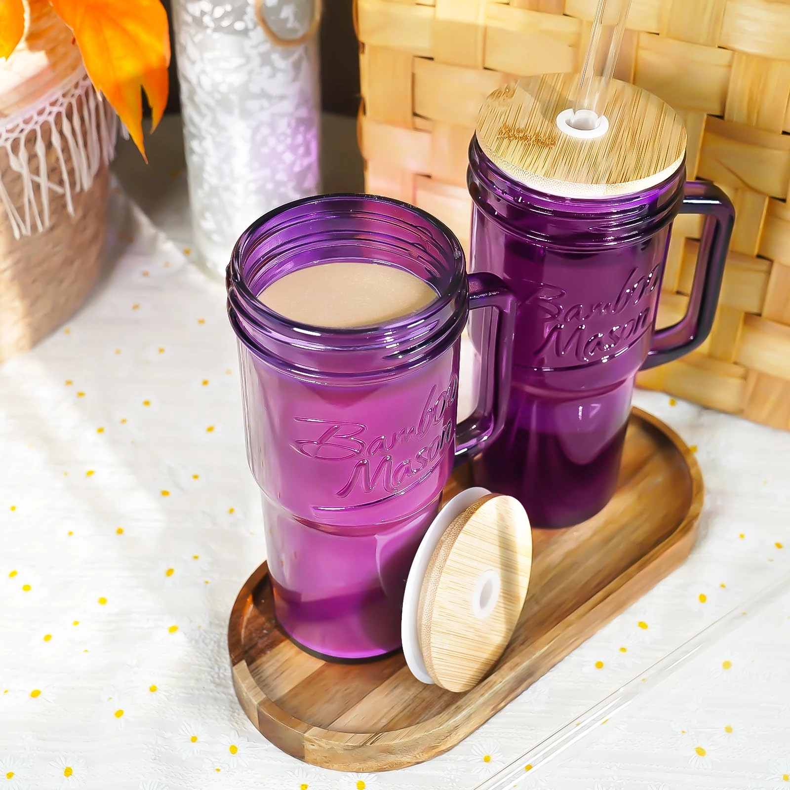 Glass Tumbler - 2 pcs - Handle