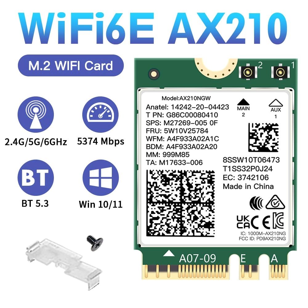 AX210NGW - Tri-Band M.2 2230 Wi-Fi 6E
