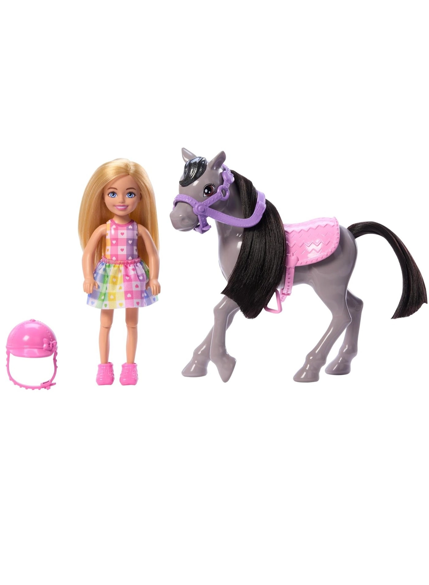 Barbie Chelsea Doll - Blonde + Pony - Pink Saddle