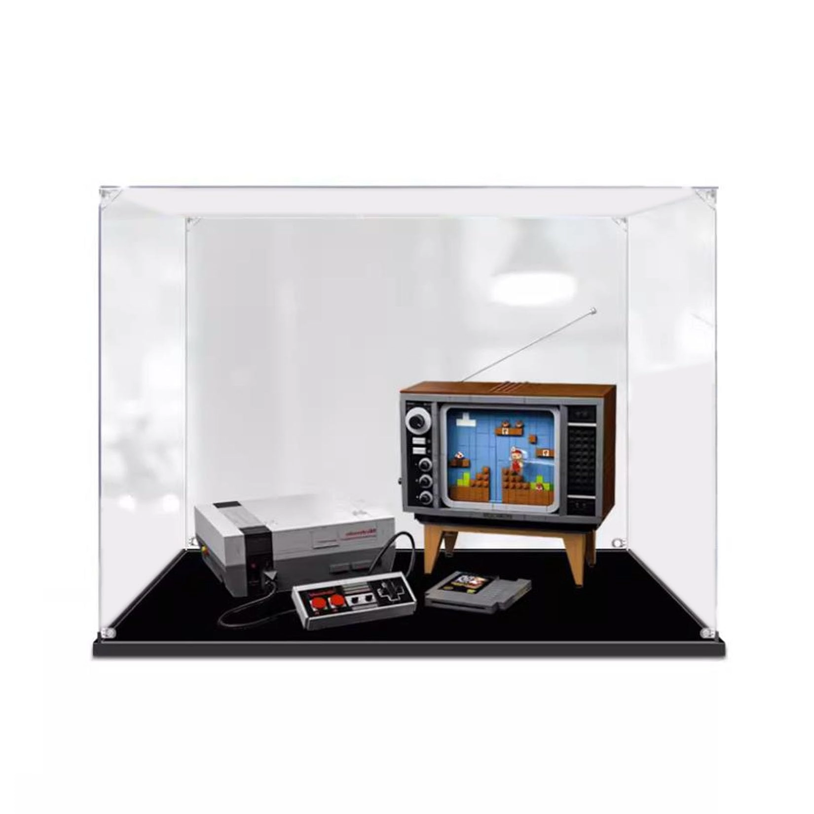 HALFS Acrylic Display Case - 55 x 35 x 35 cm Dustproof Anti-UV