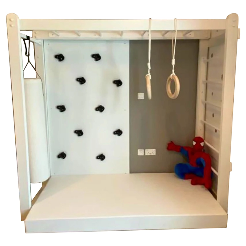 Home Decor Monkey Bar With Climbing Wall - Adjustable Height 65 KG