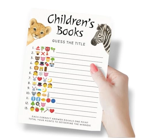 Safari Baby Shower Game Set - 60 pieces